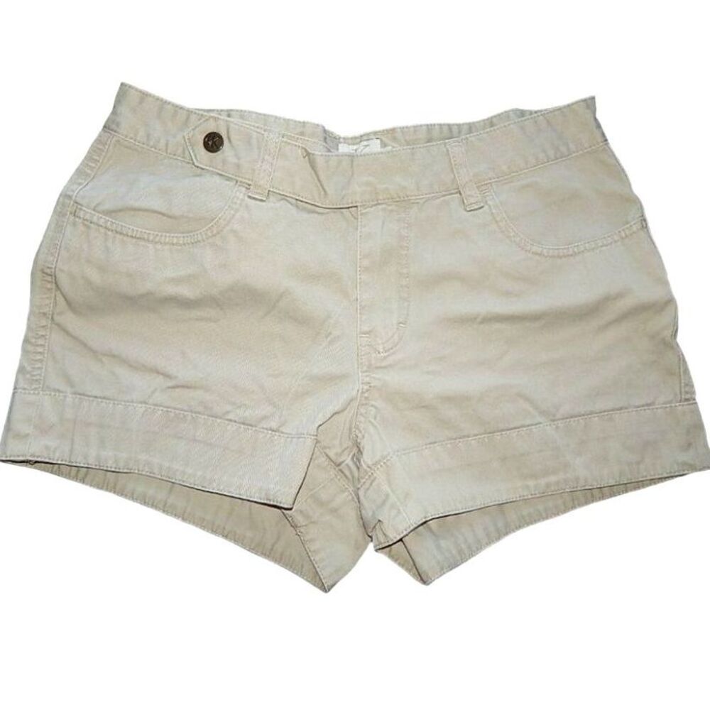 Calvin Klein Jeans women’s junior’s 7 light khaki cotton shorts